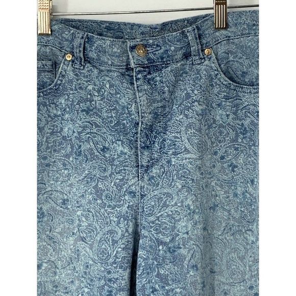 Gloria Vanderbilt print Capri jeans size 10 Women Crop Pockets Stretch 4057 HR - Picture 2 of 7